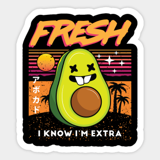 Summer Avocado Sticker